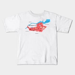 somerville, mass map Kids T-Shirt